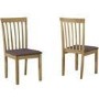 New Haven Dining Set with Small Wood Table & 2 Chairs with Grey Seats