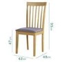 New Haven Dining Set with Small Wood Table & 2 Chairs with Grey Seats