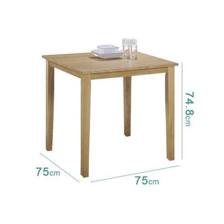 New Haven Solid Oak Dining Table with 2 Natural Velvet Dining Chairs