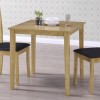 New Haven Solid Oak Dining Table with 2 Natural Velvet Dining Chairs