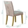 New Haven Solid Oak Dining Table with 2 Natural Velvet Dining Chairs