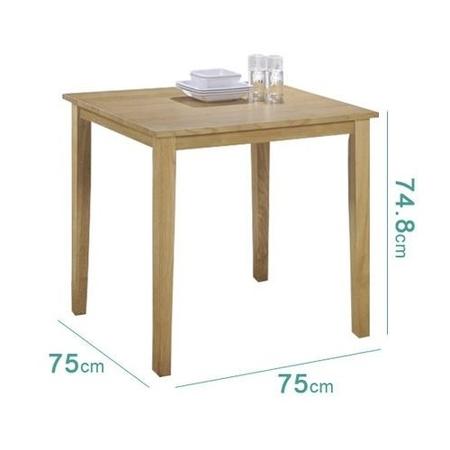 New Haven Light Oak Dining Table with 2 Slatted Back Black Chairs