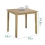 New Haven Light Oak Dining Table with 2 Slatted Back Black Chairs