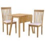 New Haven Drop Leaf Dining Set and 2 Chairs in Cream Fabric
