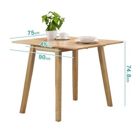 New Haven Drop Leaf Dining Set and 2 Chairs in Cream Fabric