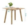 New Haven Drop Leaf Dining Set and 2 Chairs in Cream Fabric