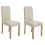 Oak Drop Leaf Dining Table & 2 Cream Velvet Chairs