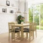 New Haven Oak Extendable Dining Set with 6 Dining Chairs