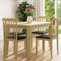 New Haven Oak Extendable Dining Set with 4 Dining Chairs