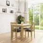 New Haven Oak Extendable Dining Set with 4 Dining Chairs