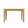 New Haven Oak Extendable Dining Set with 4 Wooden Chairs in Cream Fabric