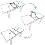 New Haven Extending Dining Table Set + 6 Grey Velvet Chairs