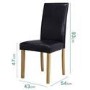 New Haven Oak Extendable Dining Set with 6 Black Leather Dining Chairs