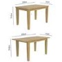 New Haven Oak Extendable Dining Table with 2 Dining Benches in Light Oak