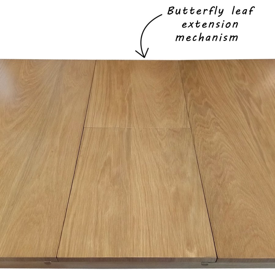 New Haven Oak Extendable Dining Table with 2 Dining Benches in Light Oak