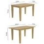 New Haven Oak Extendable Dining Set with 2 Orange Velvet Dining Chairs and Dining Bench