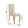 Oak Extendable Dining Table &amp; 6 Cream Velvet Chairs - New Haven