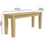 Oak Extendable Dining Table with 2 Pink Velvet Chairs & 1 Bench - New Haven