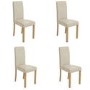 4 New Haven Velvet Cream Dining Chairs