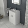 Anya Floorstanding Vanity Unit with Basin - 2 Door - White Gloss