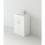 Anya Floorstanding Vanity Unit with Basin - 2 Door - White Gloss