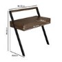 Walnut Wall Mounted Leaning Desk with Drawer & Cream Boucle Office Chair - Nico - Lulu