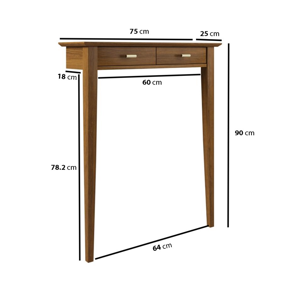 Extra Small & Narrow Walnut Radiator Cover - 75cm - Noa - Furniture123