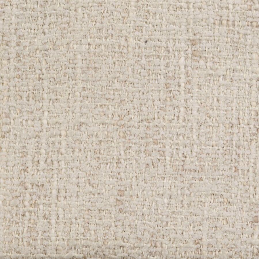 Large Rectangular Walnut Dining Table Set with 6 Cream Upholstered Chairs - Seats 6 - Noor