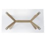 Glass Dining Table Set with 6 Cream Faux Leather Chairs - Seats 6 - Nori
