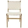 Glass Dining Table Set with 6 Cream Faux Leather Chairs - Seats 6 - Nori