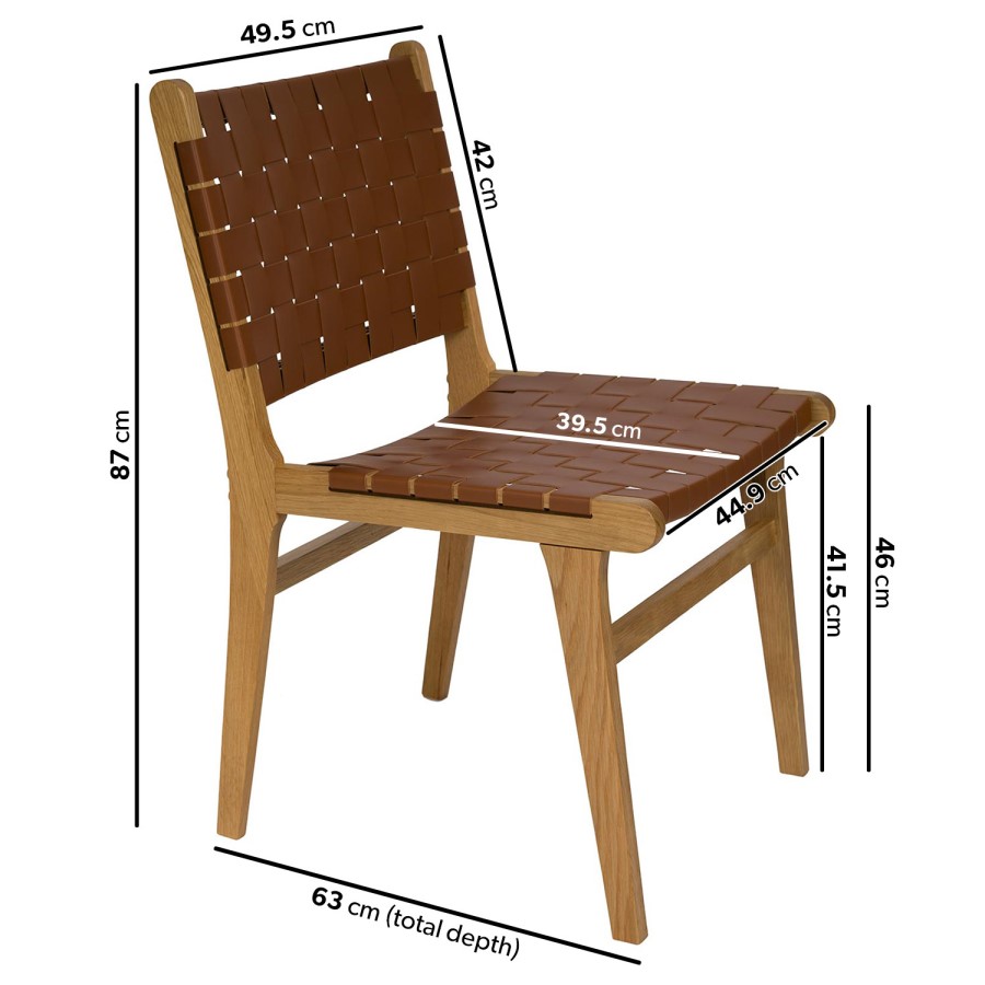 Rectangle Solid Oak Glass Top Dining Table with 6 Tan Faux Leather Dining Chairs - Nori