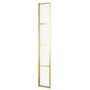 900mm Brushed Brass Grid Shower Screen for Wet Room & Walk In Shower with 300mm Hinged Panel - Nova