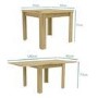 New Town Extendable Oak Effect Dining Set with 4 Charcoal Grey Fabric Chairs
