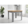 New Town Flip Top Grey &amp; Oak Dining Table &amp; Chair Set with 4 White Chairs