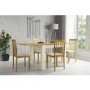 Cream Flip Top Dining Table with Oak Top & 4 Dining Chairs - New Town