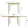 Cream Flip Top Dining Table with Oak Top & 4 Dining Chairs - New Town