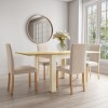 4 Seater Cream and Oak Flip Top Dining Set with Fabric Chairs - New Town