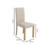 4 Seater Cream and Oak Flip Top Dining Set with Fabric Chairs - New Town