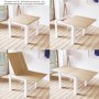 Cream and Oak Extendable Dining Table Set with 4 Beige Fabric Chairs - Seats 4 - New Town