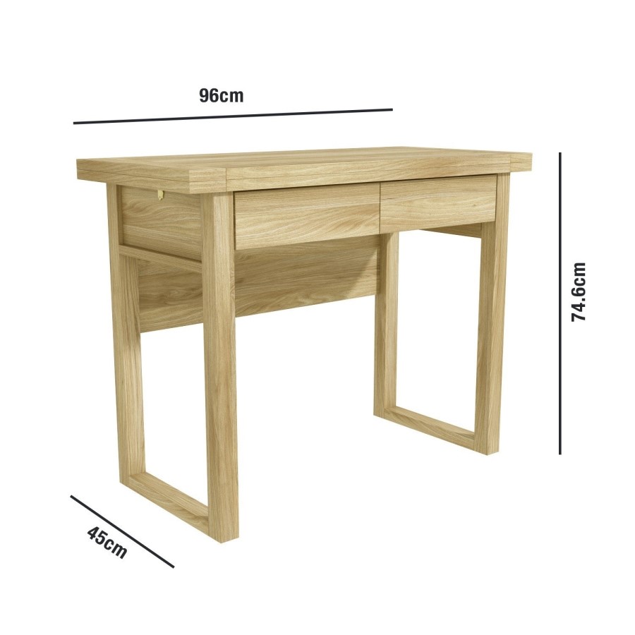 Multi-Functional Office Desk in Oak Effect - New Town Range 