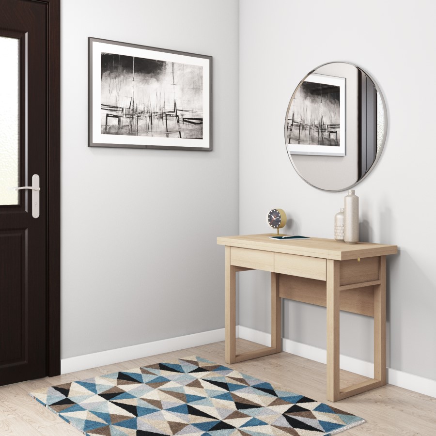Multi-Functional Office Desk in Oak Effect - New Town Range 