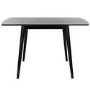 Black Wooden Drop Leaf Dining Table with 4 Spindle Dining Chairs - Olsen
