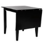 Extendable Black Wooden Drop Leaf Dining Table with 2 Spindle Dining Chairs - Olsen