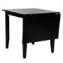 Drop Leaf Black Dining Table with 2 Black Spindle Dining Chairs - Olsen