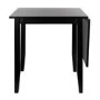 Drop Leaf Black Dining Table with 2 Black Spindle Dining Chairs - Olsen