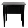 Drop Leaf Black Dining Table with 2 Black Spindle Dining Chairs - Olsen