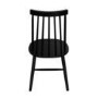 Black Extendable Dining Table Set with 4 Black Spindle Back Chairs & 2 Curved Back Chairs - Seats 6 - Olsen
