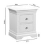 White Bedside Table and Chest of Drawers Set - Olivia