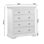 White Bedside Table and Chest of Drawers Set - Olivia