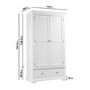 White Wardrobe and Chest of Drawers Set - Olivia